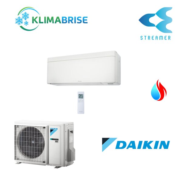 Daikin Stylish FTXA35CW + RXA35A8 Wandger&auml;t Klimaanlage Set 3,5 kW R32 Wei&szlig;